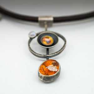 Simple Orrery I - Mexican Fire Opal